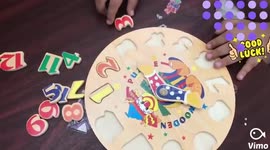 Learn Numbers 1to 12 with Wooden Clock Puzzle ⏰
