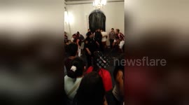 Fight with cops at Texas college party