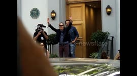 Paul McCartney leaves Abbey Road Studios after secret concert for fans and celebrities