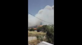 Fire at the Gerania Mountains, Kineta, Attika, GREECE