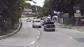 Under-taking SUV comes within inches of hitting kid on bike