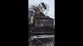 Big accident on snow usa 2018