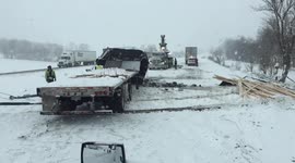 Big accident in USA truck