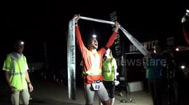 2018 Badwater 135 1st place crosses finish line
