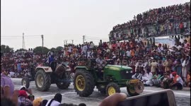 Many spectators injured when roof collapses during tractor race