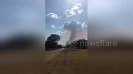 Evacuations in order as brush fire ignited in central Texas