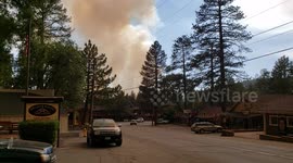 Flames and Smoke in Idyllwild, Calif