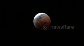 Time-lapse footage of South Africa's first blood moon lunar eclipse in a century