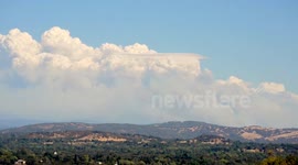 Timelapse of smoke caused by a huge wildfire in California