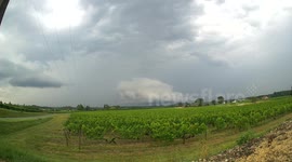 Development of a thunderstorm in the Gironde France