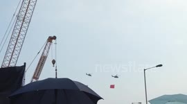 Raising of China's flag went wrong