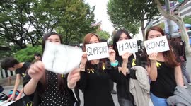 Hong Kong Protests supporters in Seoul, South Korea
