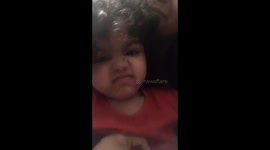 When a little kid is staring at you at church give them that look, wait until the end