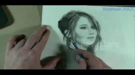 Drawing Katniss Jennifer Lawrence
