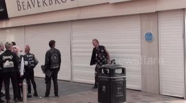 Punk  skate boarder bangs his head