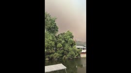 Plane over at River Fire (Mendocino Complex Fire)
