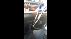 Two little kids having fun.