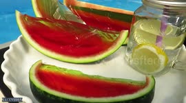 How to make a rainbow jelly watermelon