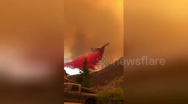 California resident films up-close encounter with air tanker battling Holy Fire