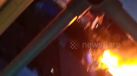 Fire destroys 16 antique wooden homes in Bangkok