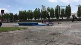 Awesome gymnastics trick