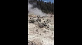 Strange mud eruption