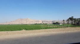 Driving towards the Valley of the Kings in Egypt