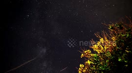 Perseid Meteor Shower 2018 from Florida, with Milky Way Galaxy core visible.