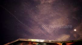 Mars is visible over Florida during Perseids Meteor Shower