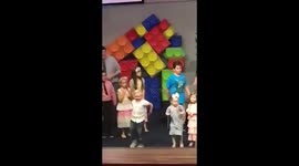 5 yr old does the Shoot dance during kids choir at church