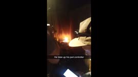 Idiot blows up his PS4 controller after losing in NBA 2K18