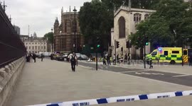 Paramedics treat cyclists in Westminster after car ploughs into barriers
