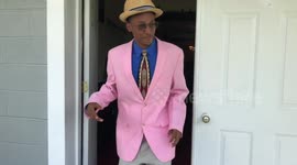 Grandpa try to break up a fight but thing turn when the kids start fighting him