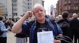 Actor John Henshaw speaking about the Peterloo Massacre on the 199th anniversary event