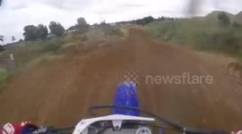 falling off motorcross bike - funny reaction in action