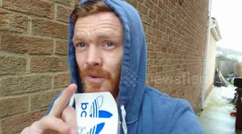 Neighbour pranks die-hard Aston Villa FC fan by sticking Birmingham City FC memorabilia outside house