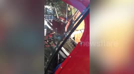 Small plane crashes into grandfather's back garden