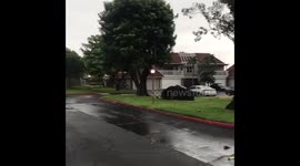 Sunrise August 24 in Kailua Hawaii during Hurricane Lane