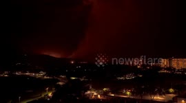 Timelapse video captures brush fires in Maui as Hurricane Lane approaches