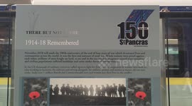 St Pancras International THERE BUT NOT THERE 1918-2018