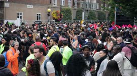 Notting Hill Crowd Partying