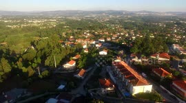 Drone footage of Portugal's historic Braga
