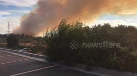 Thick plumes of smoke fill Sandy, Utah sky as fire breaks out