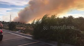 Thick plumes of smoke fill Sandy, Utah sky as fire breaks out