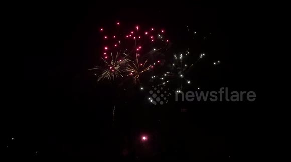 4th Of July Fireworks Over American Military Base In Italy
