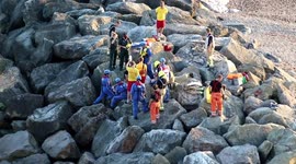 Woman trapped between rocks at Rottingdean beach