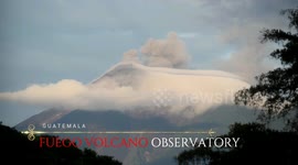 Fuego Volcano, Guatemala. September 1, 2018. Mixed with local cafe audio from filming area.