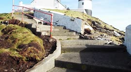 Lighthouse Keeper films extensive storm damage during Hurricane Ophelia