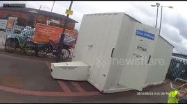 Cop catches a crook after a low-speed bicycle chase