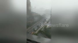 Newsflare Edit - Typhoon Jebi in Osaka, Japan...